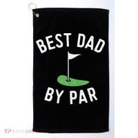 Best Dad By Par Funny Golf Father's Day Gift Daddy Golf Towel thumb 0