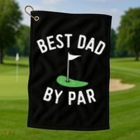 Best Dad By Par Funny Golf Father's Day Gift Daddy Golf Towel thumb 1