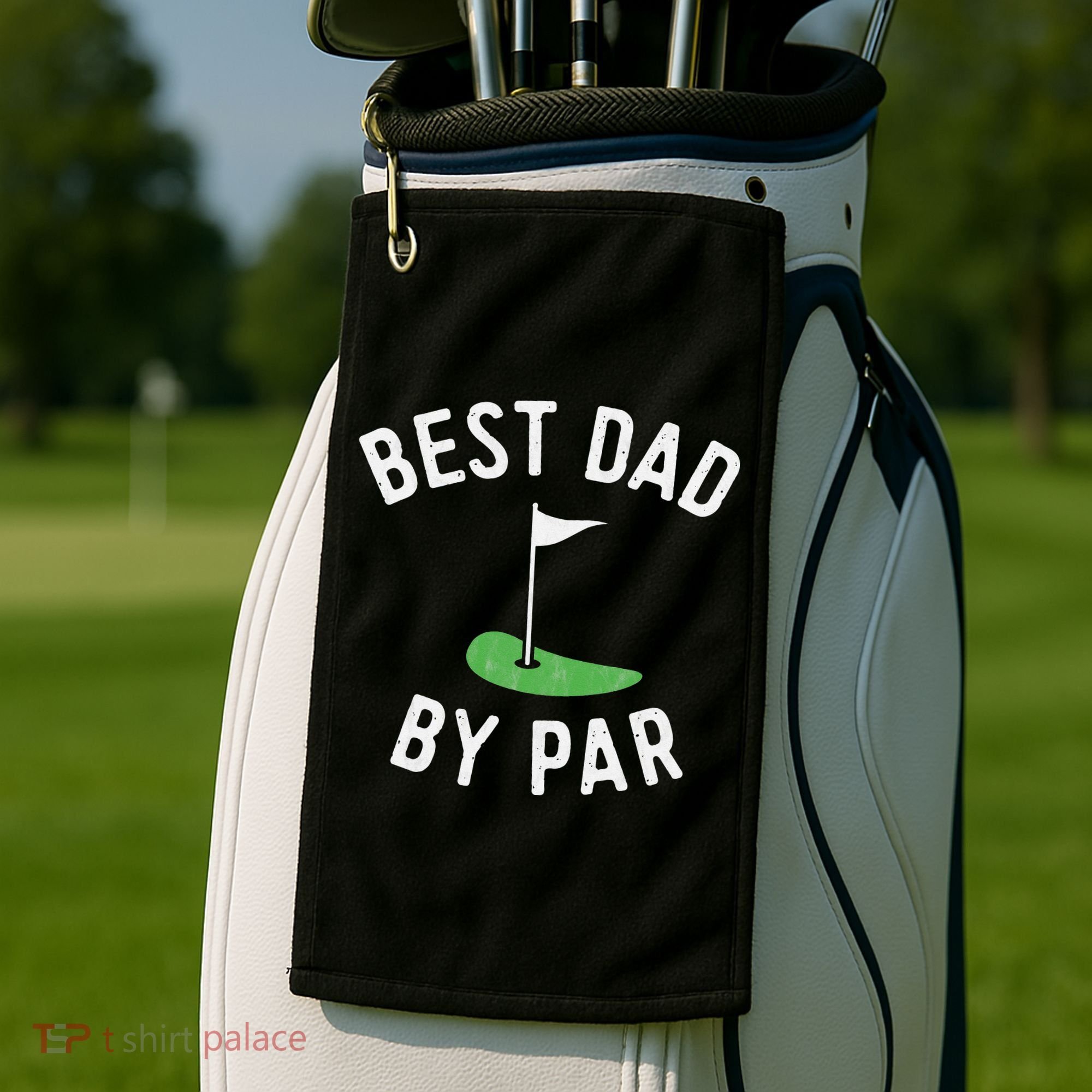 Best Dad By Par Funny Golf Father's Day Gift Daddy Golf Towel