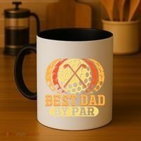 Best Dad By Par Father´s Day Golf Cool Gift Coffee Mug thumb 4