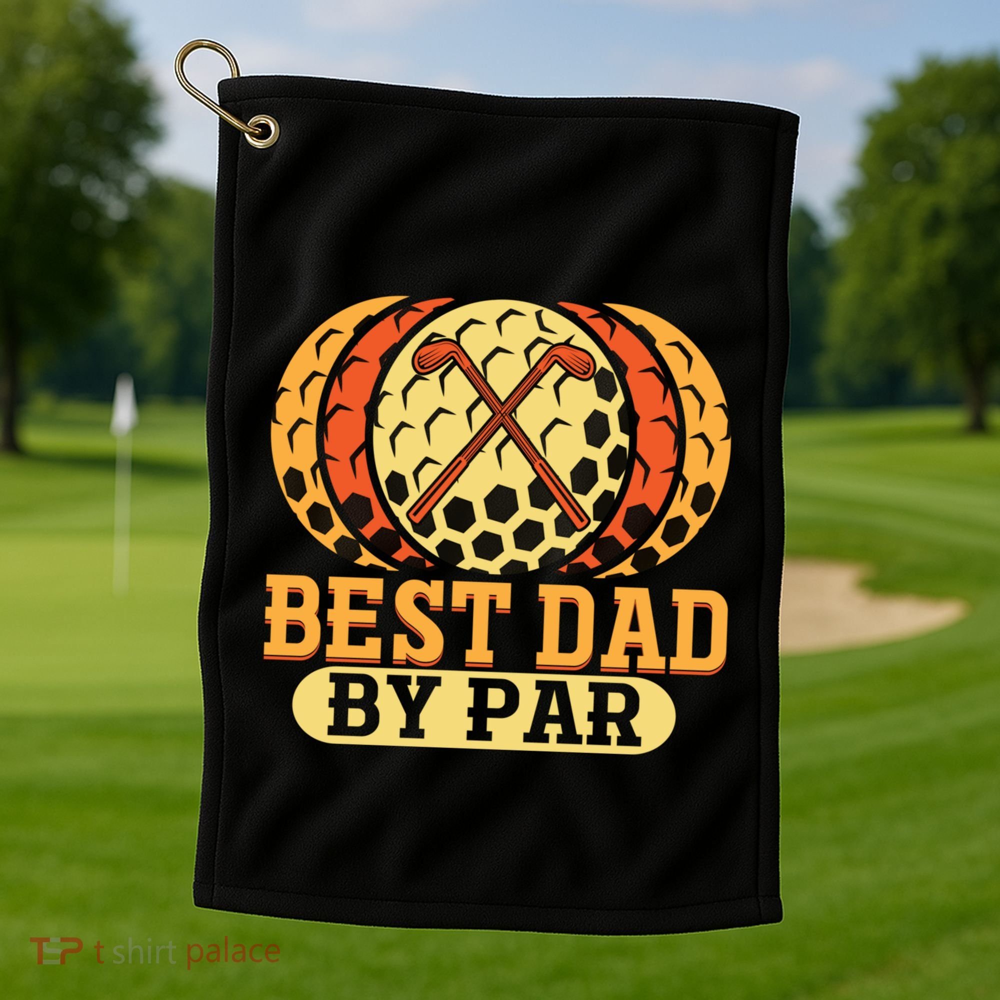 Best Dad By Par Father´s Day Golf Cool Gift Golf Towel