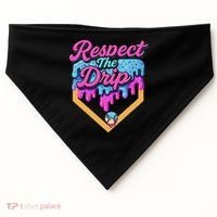 Baseball Drip B.oys Home Plate Ice Cream Respect The Drip USA-Made Doggie Bandana thumb 0