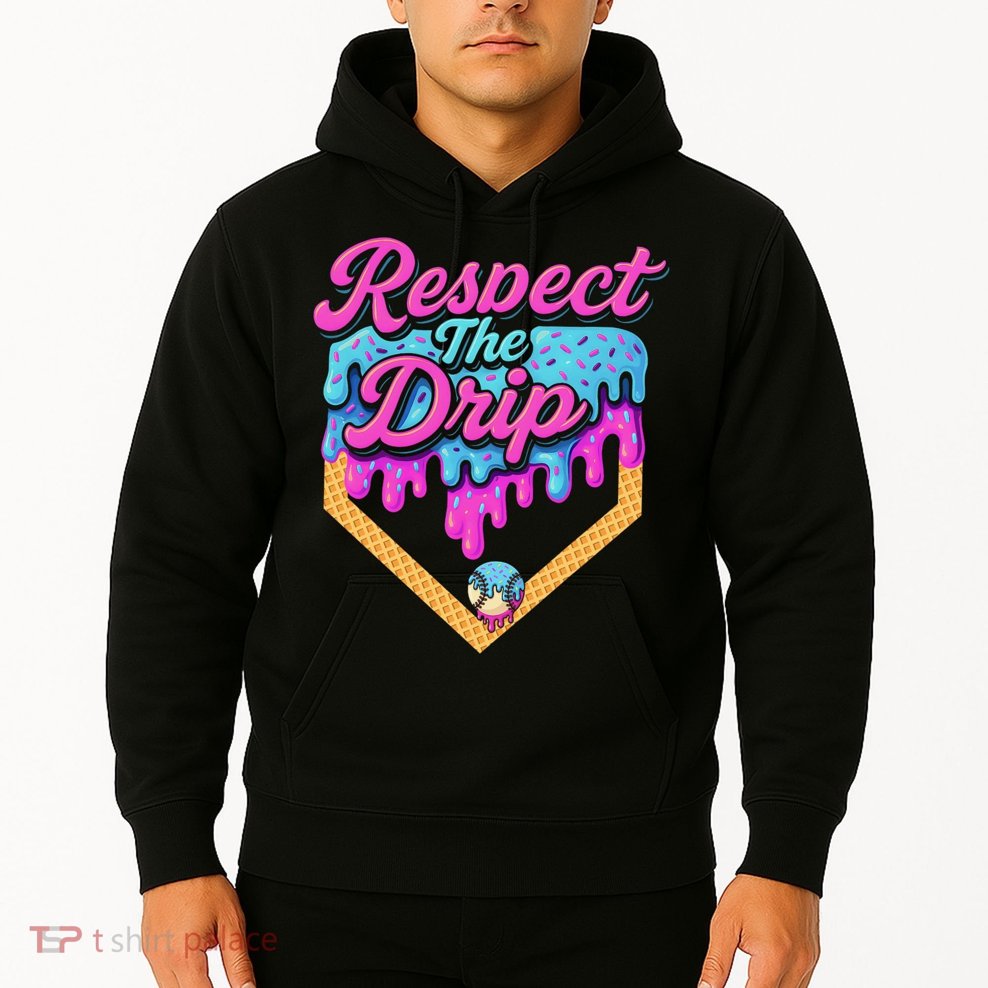 Baseball Drip B.oys Home Plate Ice Cream Respect The Drip Hoodie