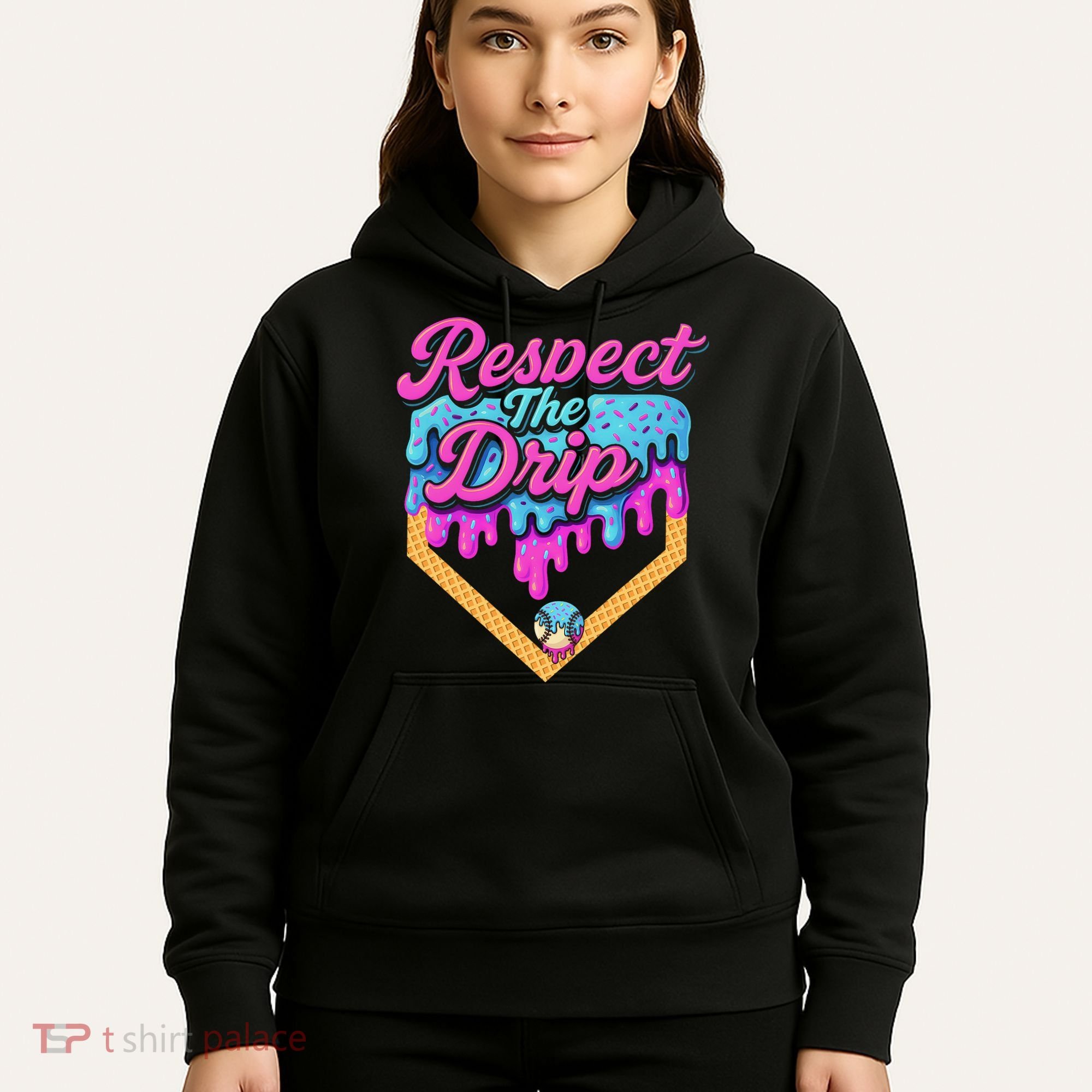 Baseball Drip B.oys Home Plate Ice Cream Respect The Drip Hoodie