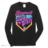 Baseball Drip B.oys Home Plate Ice Cream Respect The Drip Long Sleeve Shirt thumb 0