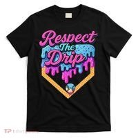 Baseball Drip B.oys Home Plate Ice Cream Respect The Drip T-Shirt thumb 0