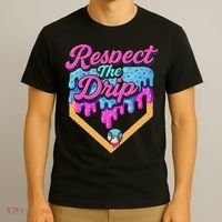 Baseball Drip B.oys Home Plate Ice Cream Respect The Drip T-Shirt thumb 3