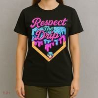 Baseball Drip B.oys Home Plate Ice Cream Respect The Drip T-Shirt thumb 4