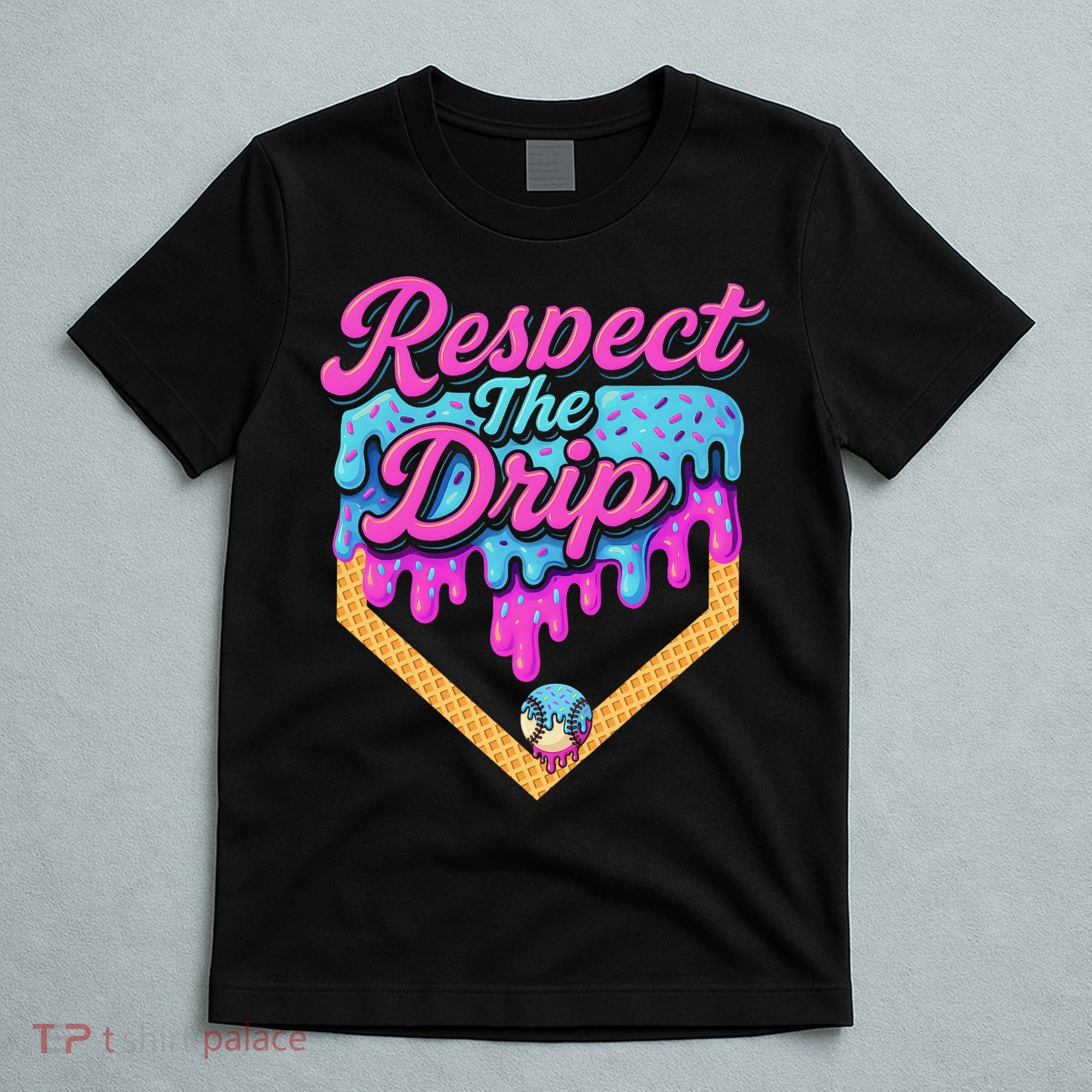 Baseball Drip B.oys Home Plate Ice Cream Respect The Drip T-Shirt