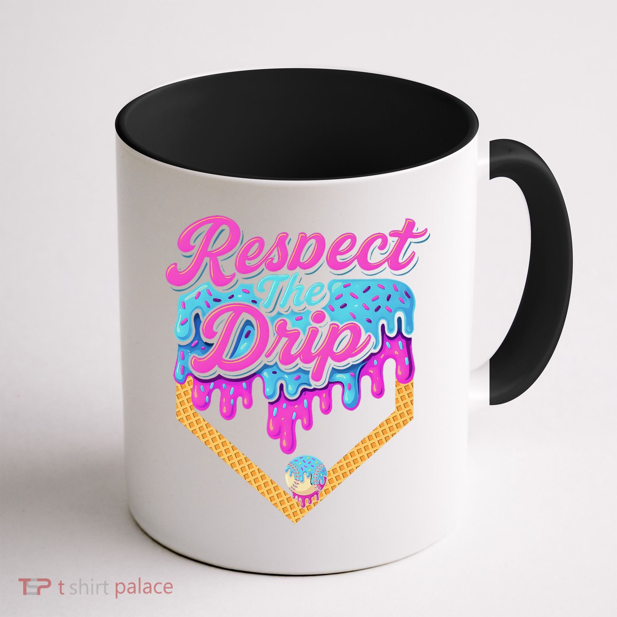 Baseball Drip B.oys Home Plate Ice Cream Respect The Drip Coffee Mug