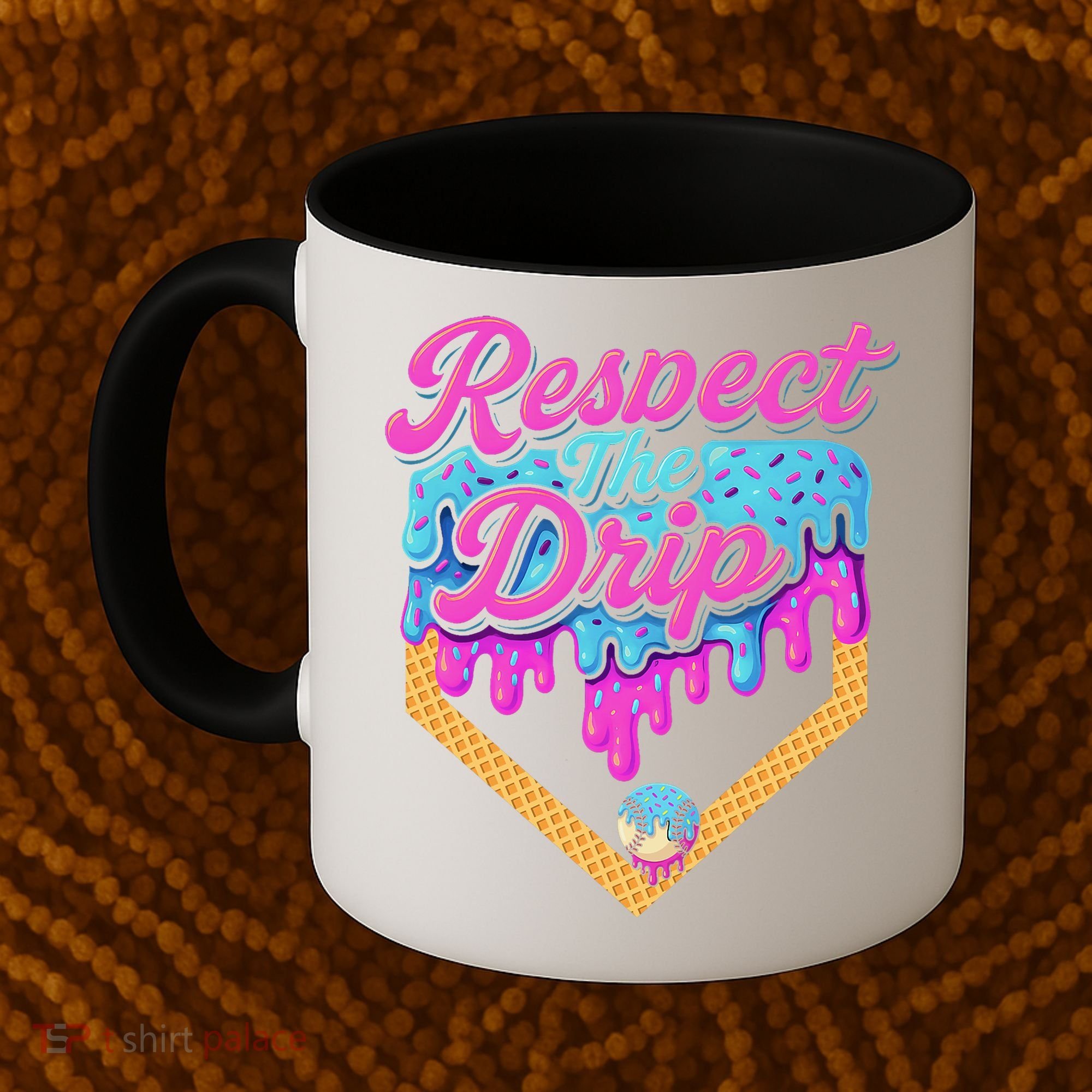 Baseball Drip B.oys Home Plate Ice Cream Respect The Drip Coffee Mug