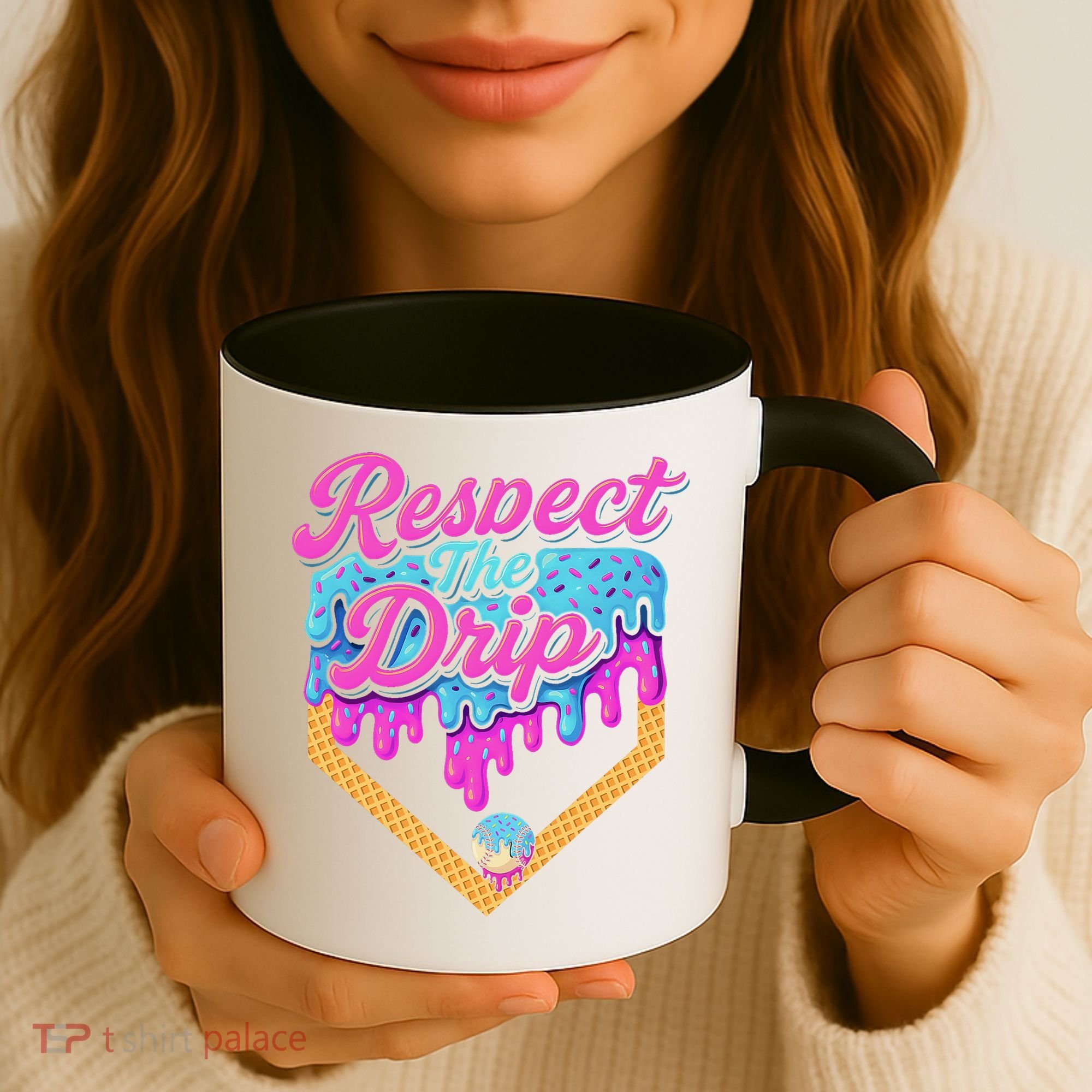 Baseball Drip B.oys Home Plate Ice Cream Respect The Drip Coffee Mug