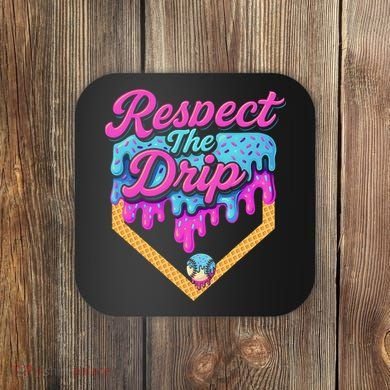 Baseball Drip B.oys Home Plate Ice Cream Respect The Drip Coaster