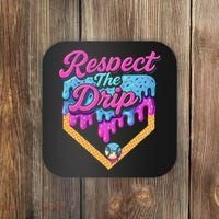 Baseball Drip B.oys Home Plate Ice Cream Respect The Drip Coaster thumb 0