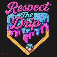 Baseball Drip B.oys Home Plate Ice Cream Respect The Drip Women's Hoodie thumb 2