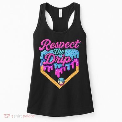 Baseball Drip B.oys Home Plate Ice Cream Respect The Drip Women's Tank Top