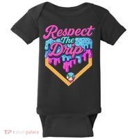 Baseball Drip B.oys Home Plate Ice Cream Respect The Drip Baby Bodysuit thumb 0