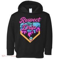 Baseball Drip B.oys Home Plate Ice Cream Respect The Drip Toddler Hoodie thumb 0