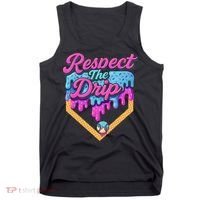 Baseball Drip B.oys Home Plate Ice Cream Respect The Drip Tank Top thumb 0