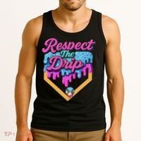 Baseball Drip B.oys Home Plate Ice Cream Respect The Drip Tank Top thumb 3