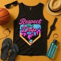 Baseball Drip B.oys Home Plate Ice Cream Respect The Drip Tank Top thumb 4