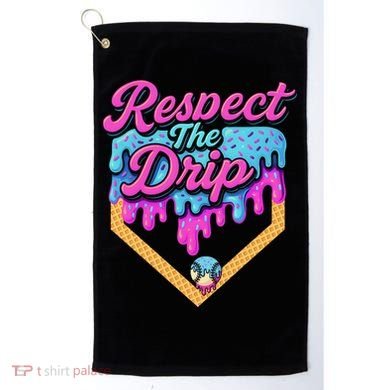Baseball Drip B.oys Home Plate Ice Cream Respect The Drip Golf Towel