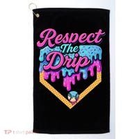 Baseball Drip B.oys Home Plate Ice Cream Respect The Drip Golf Towel thumb 0
