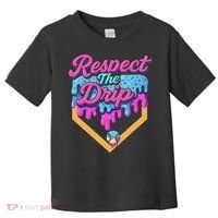 Baseball Drip B.oys Home Plate Ice Cream Respect The Drip Toddler T-Shirt thumb 0