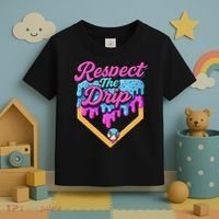Baseball Drip B.oys Home Plate Ice Cream Respect The Drip Toddler T-Shirt thumb 3