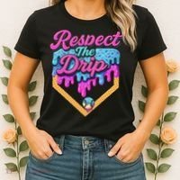 Baseball Drip B.oys Home Plate Ice Cream Respect The Drip Women's T-Shirt thumb 2