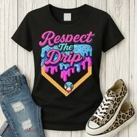 Baseball Drip B.oys Home Plate Ice Cream Respect The Drip Women's T-Shirt thumb 3