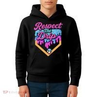 Baseball Drip B.oys Home Plate Ice Cream Respect The Drip Kids Hoodie thumb 4