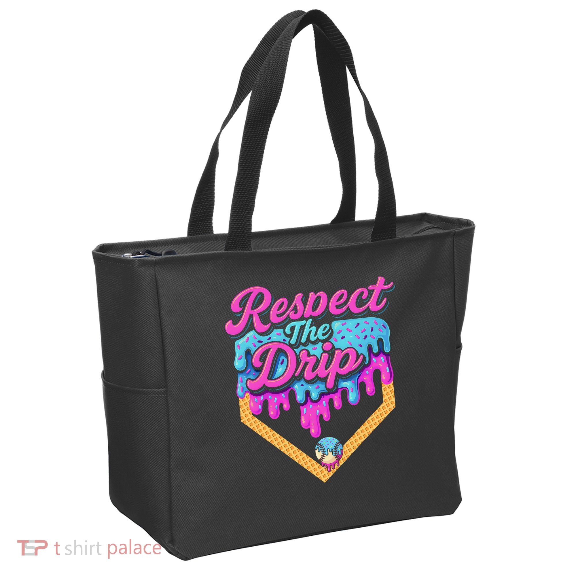 Baseball Drip B.oys Home Plate Ice Cream Respect The Drip Tote Bag