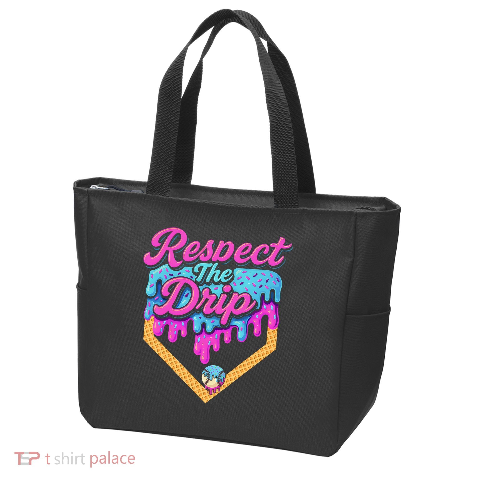 Baseball Drip B.oys Home Plate Ice Cream Respect The Drip Tote Bag