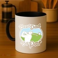 Best Dad By Par Funny Father's Day Golf Funny Gift Coffee Mug thumb 4