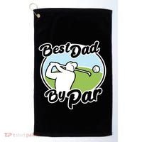 Best Dad By Par Funny Father's Day Golf Funny Gift Golf Towel thumb 0