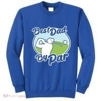 Best Dad By Par Funny Father's Day Golf Funny Gift Sweatshirt thumb 0