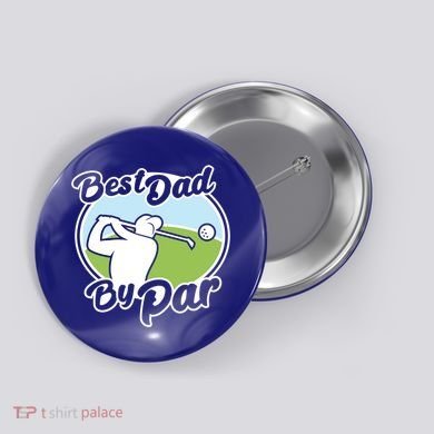 Best Dad By Par Funny Father's Day Golf Funny Gift Button