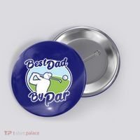 Best Dad By Par Funny Father's Day Golf Funny Gift Button thumb 0