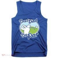 Best Dad By Par Funny Father's Day Golf Funny Gift Tank Top thumb 0