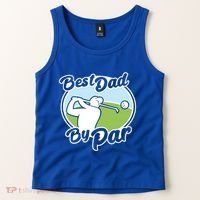 Best Dad By Par Funny Father's Day Golf Funny Gift Tank Top thumb 2
