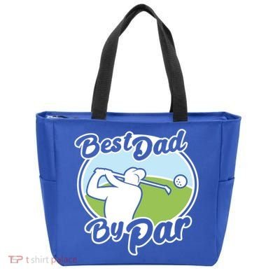 Best Dad By Par Funny Father's Day Golf Funny Gift Tote Bag