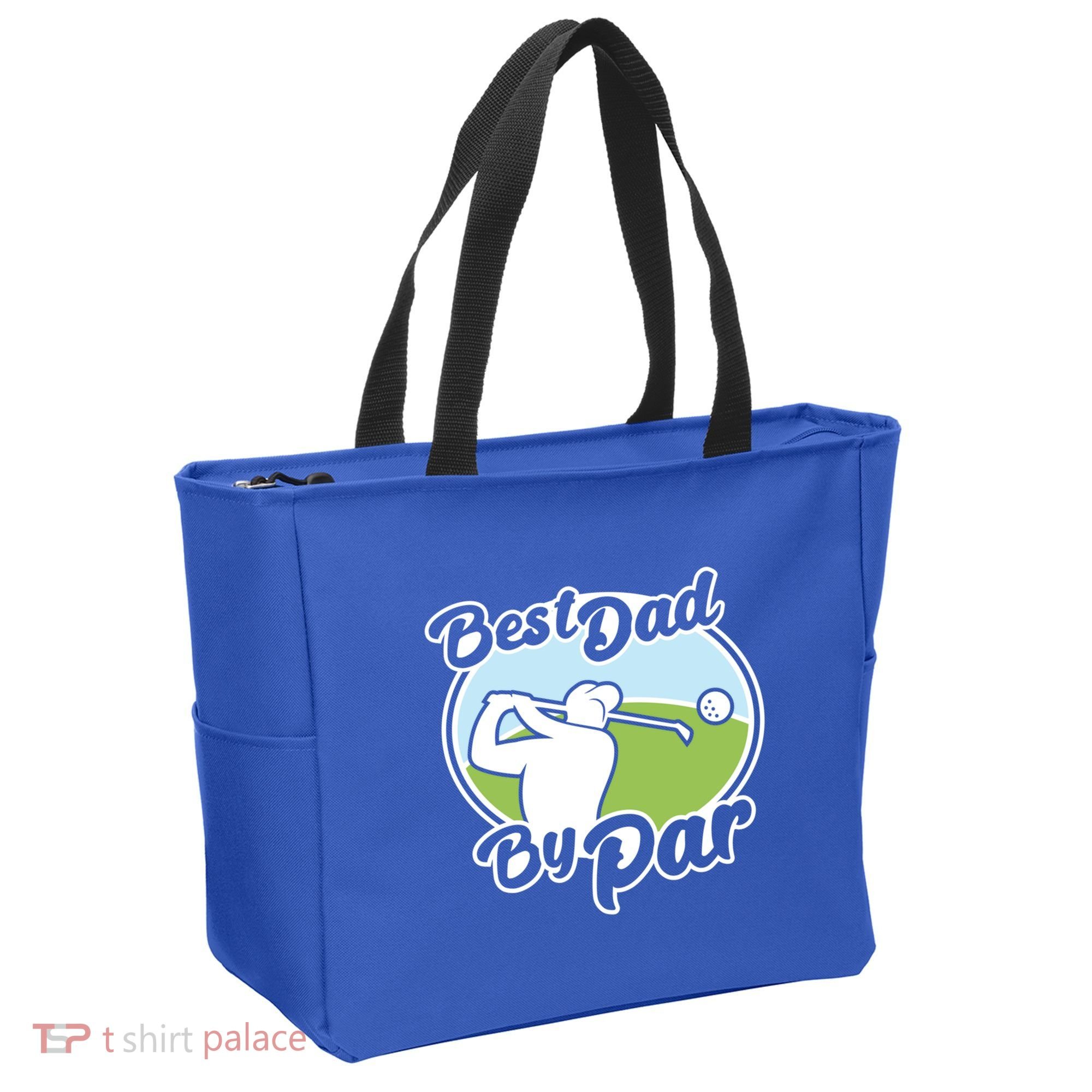 Best Dad By Par Funny Father's Day Golf Funny Gift Tote Bag