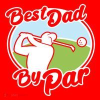 Best Dad By Par Funny Father's Day Golf Funny Gift Santa Hat thumb 1