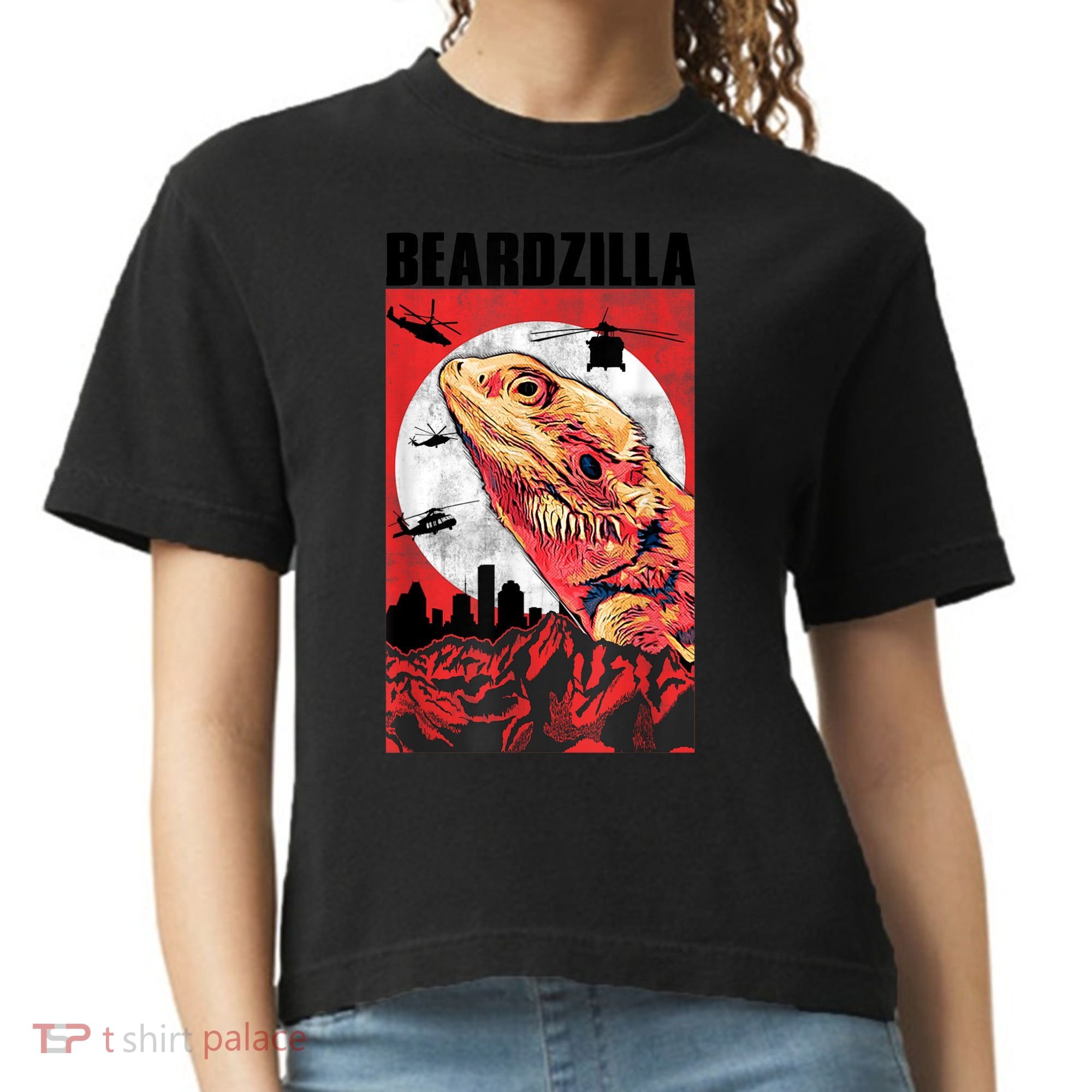 Bearded Dragon Beardzilla Funny Bearded Dragon Comfort Colors Boxy T-Shirt