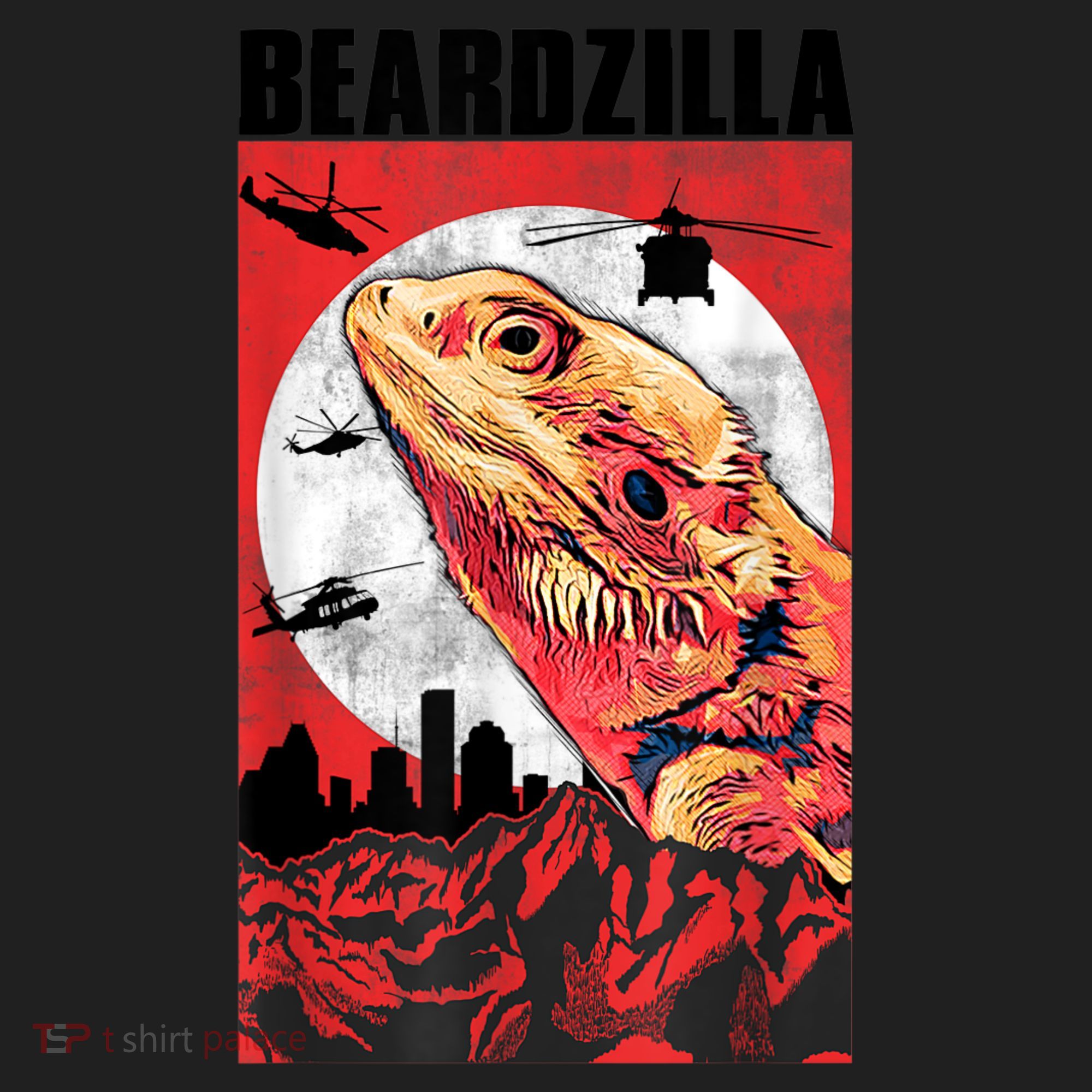 Bearded Dragon Beardzilla Funny Bearded Dragon Comfort Colors Boxy T-Shirt