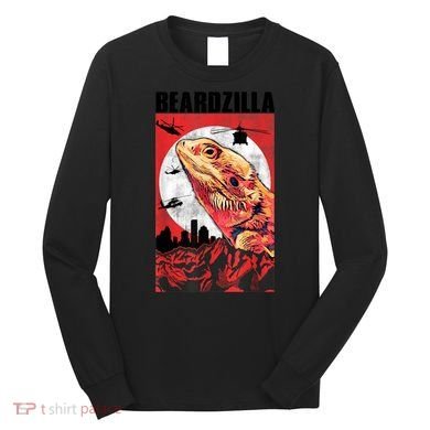 Bearded Dragon Beardzilla Funny Bearded Dragon Long Sleeve Shirt