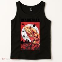 Bearded Dragon Beardzilla Funny Bearded Dragon Tank Top thumb 2