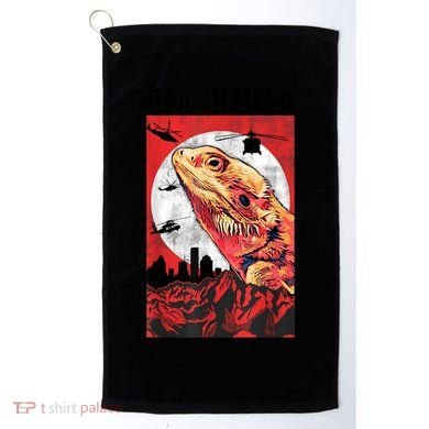 Bearded Dragon Beardzilla Funny Bearded Dragon Golf Towel