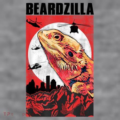 Bearded Dragon Beardzilla Funny Bearded Dragon Women's Racerback Cropped Tank